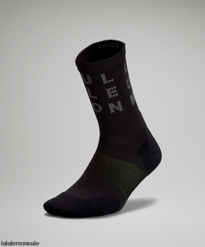 Lululemon Damen DELULU456 | Power Stride Crew Socke Reflektierend Schwarz